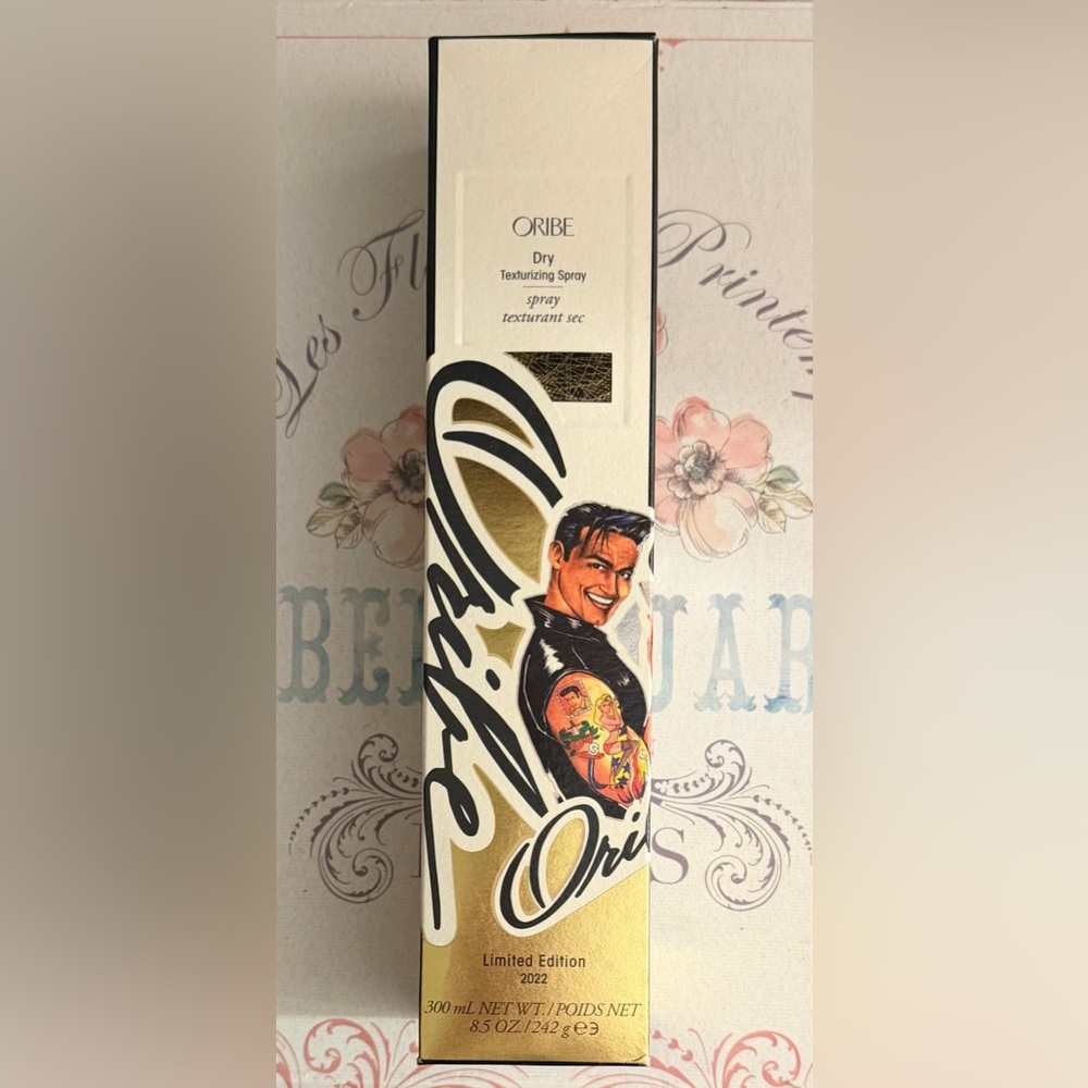 Oribe Hair Care Product Label with Black and White Design